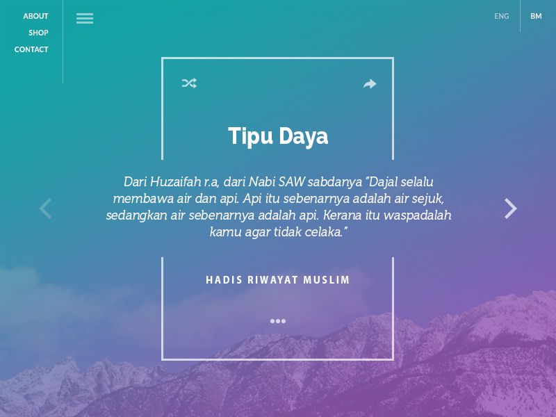 hadith web app design by @baliomega dribble