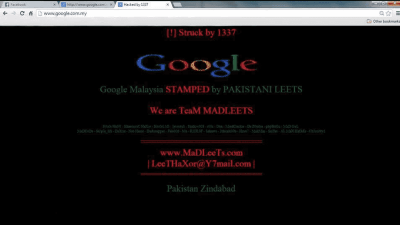 google Malaysia hacked
