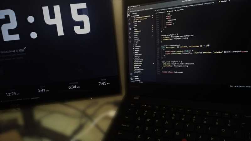 coding MasukWaktu with Thinkpad
