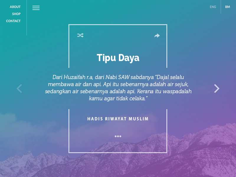 hadith web app design by @baliomega dribble